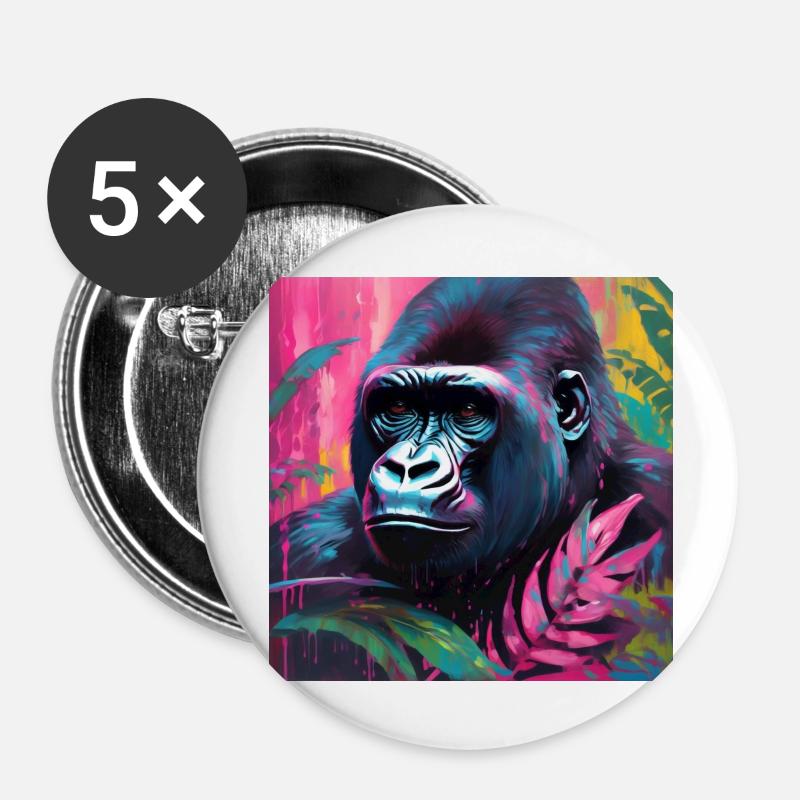 Gorilla - Buttons large 2.2''/56 mm (5-pack) - white