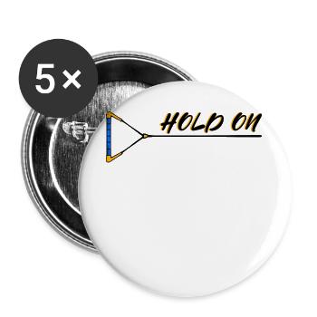 Wakesurf Wakeboard Déclaration Surf Kitesurfer - Lot de 5 grands badges (56 mm) - blanc - Devant