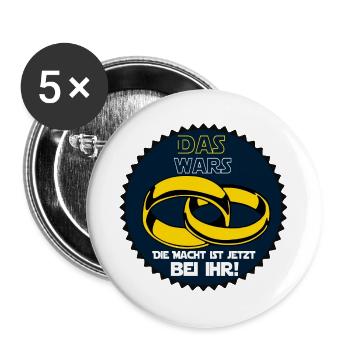 Enterrement de vie de jeune fille , Enterrement de vie de jeune fille , (25) - Lot de 5 grands badges (56 mm) - blanc - Devant