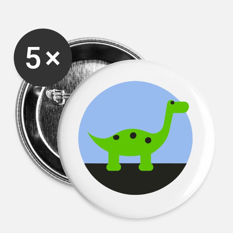 Dino - Buttons large 2.2''/56 mm (5-pack) - white