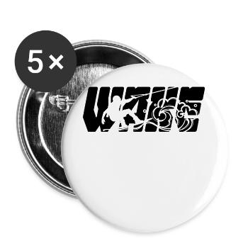 Water Sports, Stunt, Surfing, Wakeboarding, Water Skiing - Buttons large 2.2''/56 mm (5-pack) - white - Front