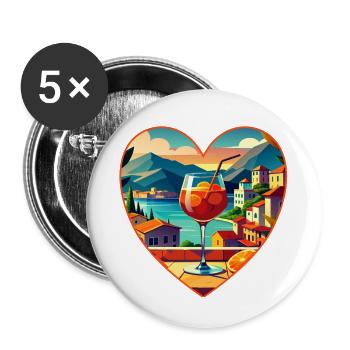 Drink Summer Holiday Love Dream Shirt Gift - Buttons large 2.2''/56 mm (5-pack) - white - Front