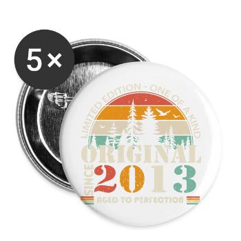 2013: Vintage Legend for the 11th Anniversary - Buttons large 2.2''/56 mm (5-pack) - white - Front