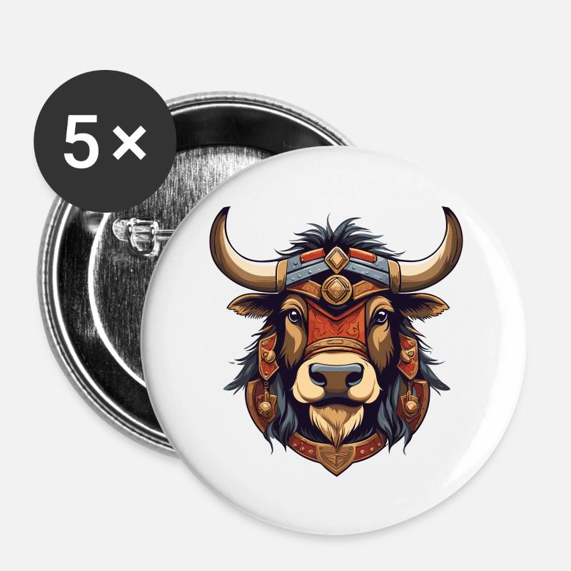 Yak - Buttons large 2.2''/56 mm (5-pack) - white