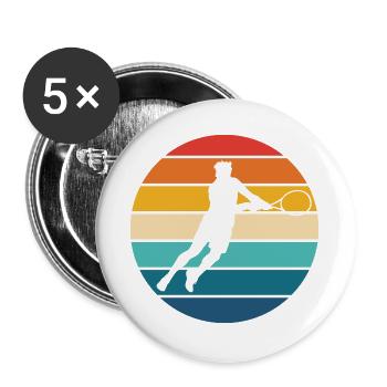 Tennis - Buttons large 2.2''/56 mm (5-pack) - white - Front