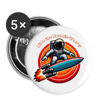 Surfing the Solar Winds Tee - Buttons large 2.2''/56 mm (5-pack) - white - Front