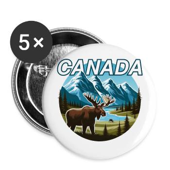 Canada 10 (en anglais seulement) - Lot de 5 grands badges (56 mm) - blanc - Devant