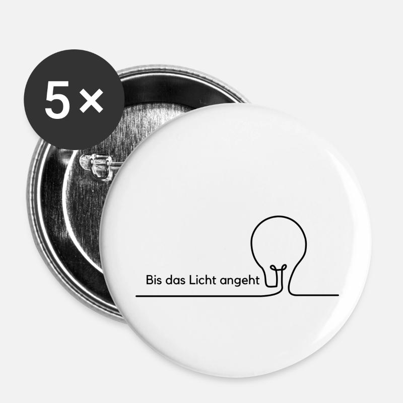'Til the lights come on - Buttons large 2.2''/56 mm (5-pack) - white