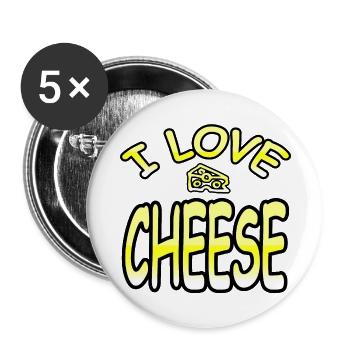 Cheese - Buttons large 2.2''/56 mm (5-pack) - white - Front