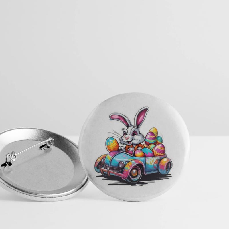 Easter Bunny / Easter / Eggs / Holidays / Easter Buttons large 2.2''/56 mm (5-pack)