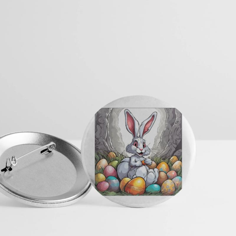 Easter Bunny / Easter / Eggs / Holidays / Easter Buttons large 2.2''/56 mm (5-pack)