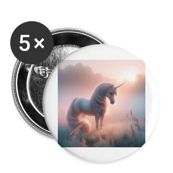 Unicorn - Buttons large 2.2''/56 mm (5-pack) - white - Front