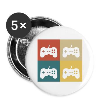 Retro Vintage Console - Buttons large 2.2''/56 mm (5-pack) - white - Front