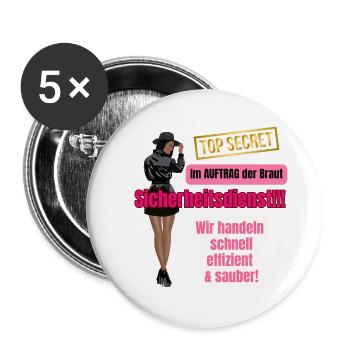 JGA - Buttons groß 56 mm (5er Pack) - Weiß - Vorne