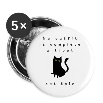 No outfit is complete without cat hair - Buttons large 2.2''/56 mm (5-pack) - white - Front