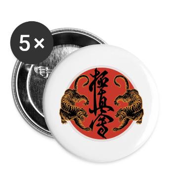 Karate Kyokushin Martial Arts Martial Arts - Buttons large 2.2''/56 mm (5-pack) - white - Front