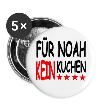 Kuchen - Buttons groß 56 mm (5er Pack) - Weiß - Vorne
