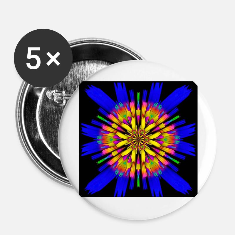 Flowerpower - Buttons large 2.2''/56 mm (5-pack) - white