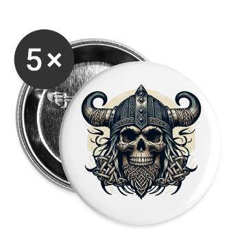 Nordisches Vermächtnis Ewig - Buttons groß 56 mm (5er Pack) - Weiß - Vorne
