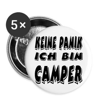 Camper - Buttons groß 56 mm (5er Pack) - Weiß - Vorne
