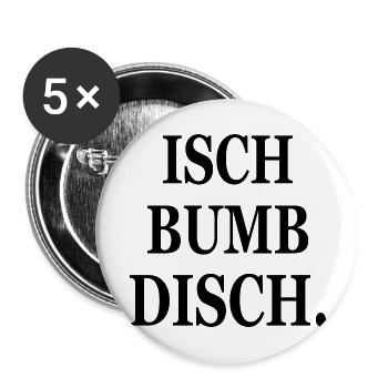Mannheim Monnem Mannheimat - Buttons groß 56 mm (5er Pack) - Weiß - Vorne