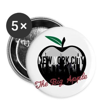 La ville de New York - Lot de 5 grands badges (56 mm) - blanc - Devant