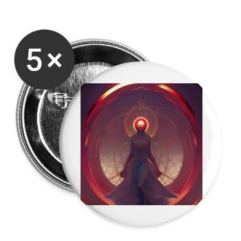 Aura - Buttons groß 56 mm (5er Pack) - Weiß - Vorne