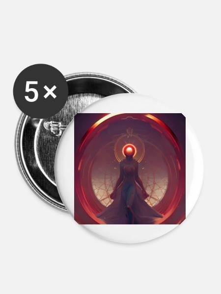 Aura - Buttons groß 56 mm (5er Pack) - Weiß