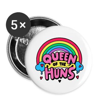 Königin der Hunnen - Buttons groß 56 mm (5er Pack) - Weiß - Vorne