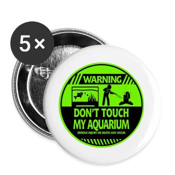 Aquarium - Lot de 5 grands badges (56 mm) - blanc - Devant