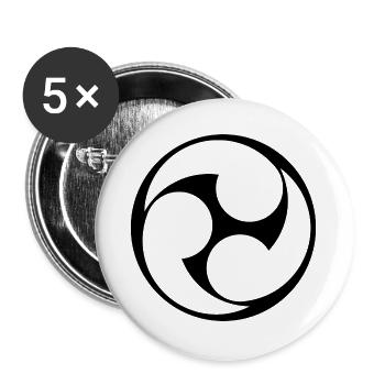 Triskel - Buttons groß 56 mm (5er Pack) - Weiß - Vorne