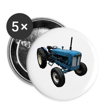 Super Tractor - Buttons large 2.2''/56 mm (5-pack) - white - Front