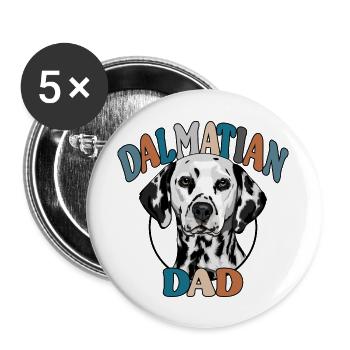 Dalmatian Dad Dogs Dog Wilsigns - Buttons large 2.2''/56 mm (5-pack) - white - Front