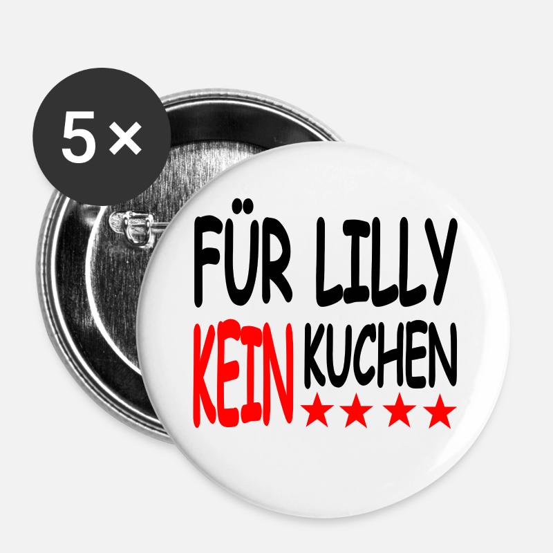 Kuchen - Buttons groß 56 mm (5er Pack) - Weiß