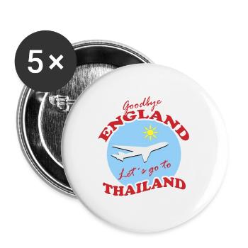 Thailand Travel Farewell Airplane Design - Buttons large 2.2''/56 mm (5-pack) - white - Front