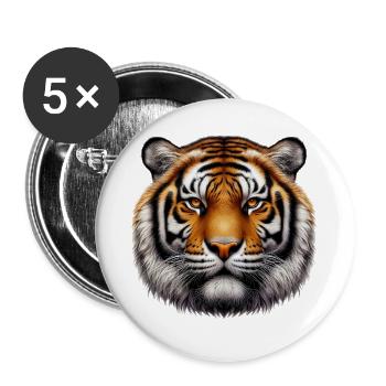 Tiger - Buttons large 2.2''/56 mm (5-pack) - white - Front
