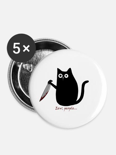 Eew, people... - Buttons groß 56 mm (5er Pack) - Weiß