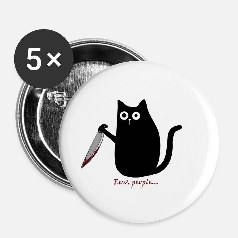 Eew, people... - Buttons groß 56 mm (5er Pack) - Weiß