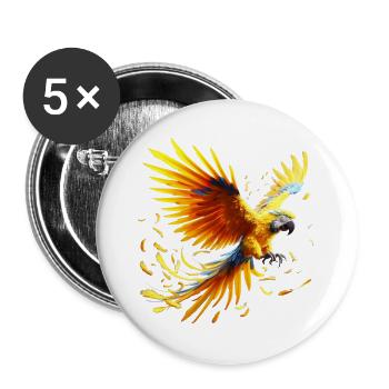 Ara (01) - Buttons groß 56 mm (5er Pack) - Weiß - Vorne