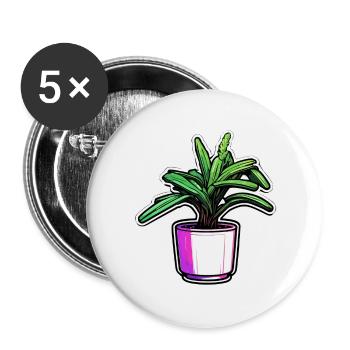 Houseplant / Potted Plant / Decoration / Pot - Buttons large 2.2''/56 mm (5-pack) - white - Front