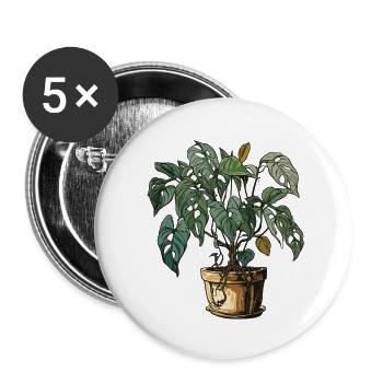 Houseplant / Potted Plant / Decoration / Pot - Buttons large 2.2''/56 mm (5-pack) - white - Front