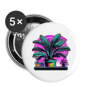Houseplant / Potted Plant / Decoration / Pot - Buttons large 2.2''/56 mm (5-pack) - white - Front