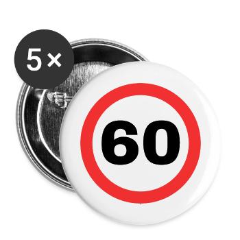 60 - Buttons groß 56 mm (5er Pack) - Weiß - Vorne