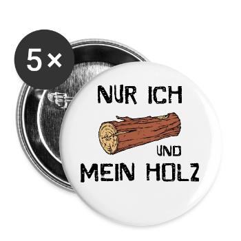 Wood Lumberjack Statement Woodwork Forester - Buttons large 2.2''/56 mm (5-pack) - white - Front