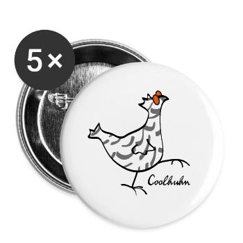 RIKELS Cool Chicken - Buttons large 2.2''/56 mm (5-pack) - white - Front