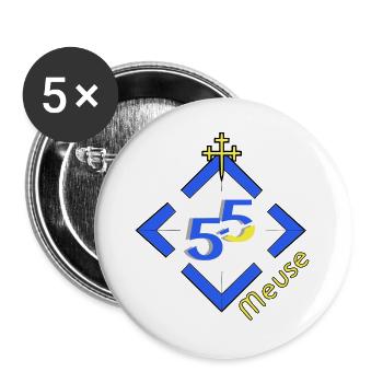 Meuse - Buttons large 2.2''/56 mm (5-pack) - white - Front