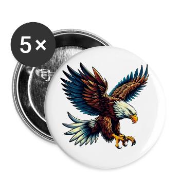 Eagle - Buttons large 2.2''/56 mm (5-pack) - white - Front