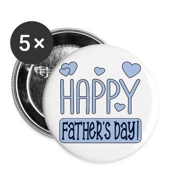 ALLES GUTE ZUM VATERTAG ZITAT PAPA - Buttons groß 56 mm (5er Pack) - Weiß - Vorne