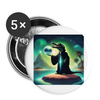 Vokasma 🔮🔮🔮 - Buttons groß 56 mm (5er Pack) - Weiß - Vorne