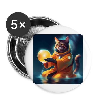 Sushumi ☀️☀️☀️ - Buttons groß 56 mm (5er Pack) - Weiß - Vorne